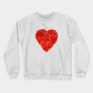 Red roses heart in watercolor Edit Crewneck Sweatshirt